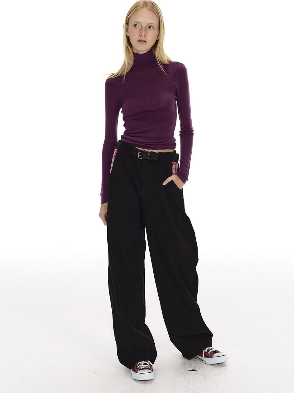 Country Moment Soft 100 Percent Wool Slim Turtleneck Pullover Women Casual Commute Sweaters